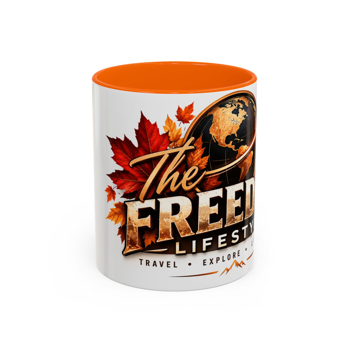 Freedom Lifestyle Accent Coffee Mug – Travel, Explore, Live More Design