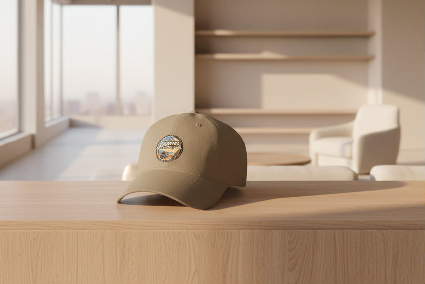 Freedom Route Embroidered Baseball Cap – Vintage Scenic Patch Low Profile Hat