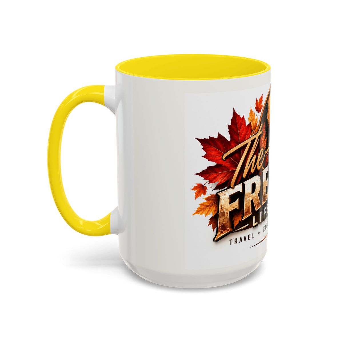 Freedom Lifestyle Coffee Mug — Travel, Explore, Live More Accent Mug