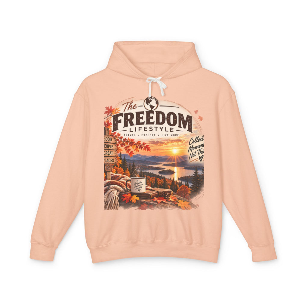 Freedom Lifestyle Hoodie — Autumn Sunset Scenic Hooded Sweatshirt