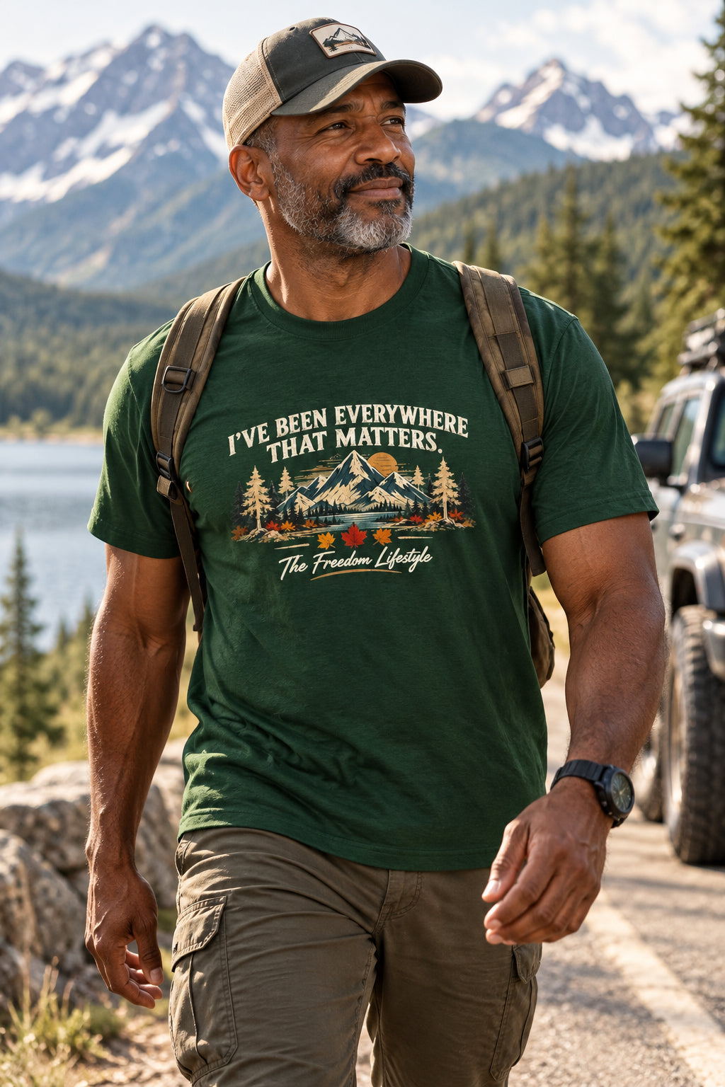 Adventure Mountain T‑Shirt — "I've Been Everywhere That Matters" Outdoor Travel Tee