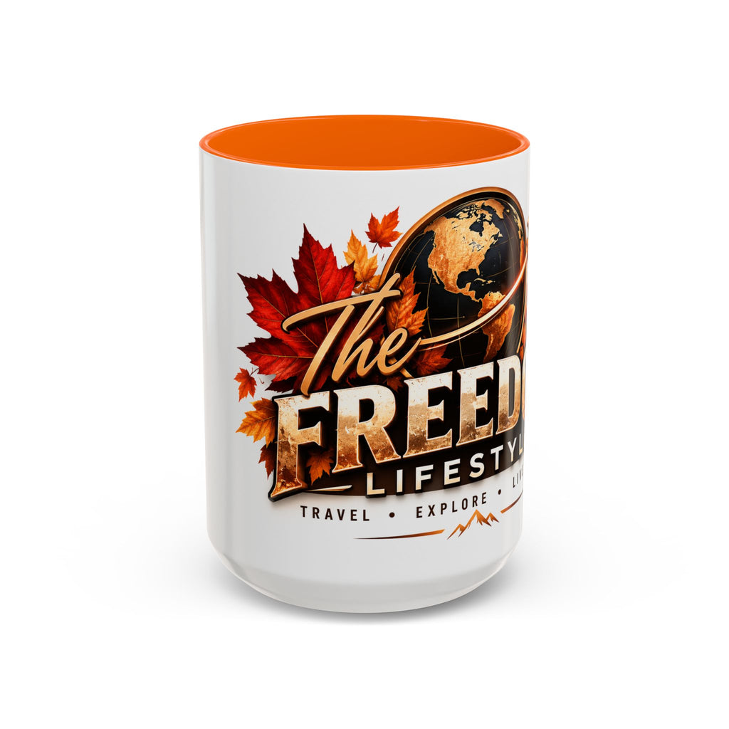 Freedom Lifestyle Accent Coffee Mug – Travel, Explore, Live More Design