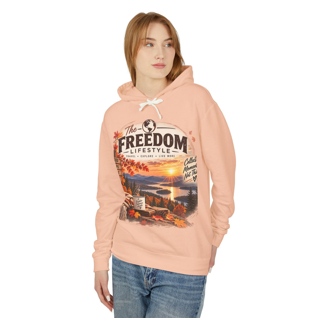 Freedom Lifestyle Hoodie — Autumn Sunset Scenic Hooded Sweatshirt